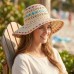 Wide Brim Toyo Straw Accent w/ Colorful Ribbons - Natural - HT-8213NT